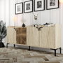 Hanah Home Consola Venedik Nogal y Travertino